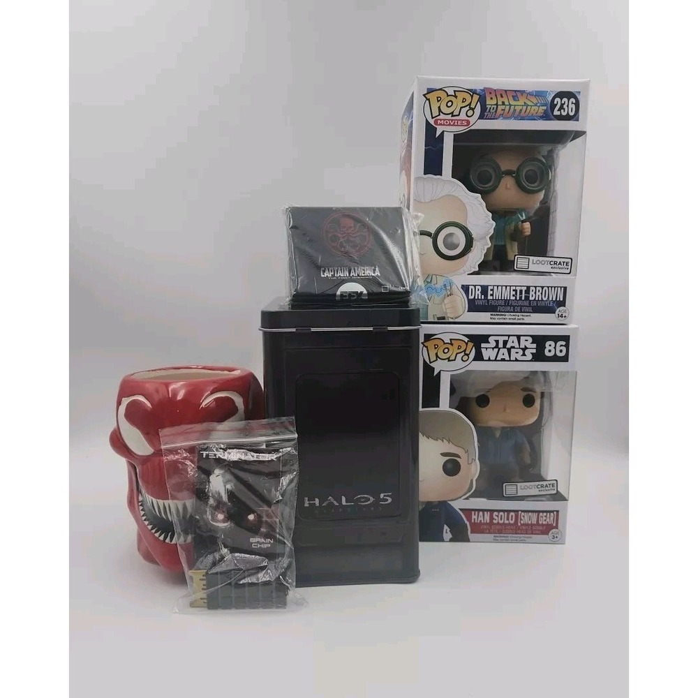 Loot Crate‎ Bundle Lot of MISC Collectables Han Solo Halo Marvel and Much More